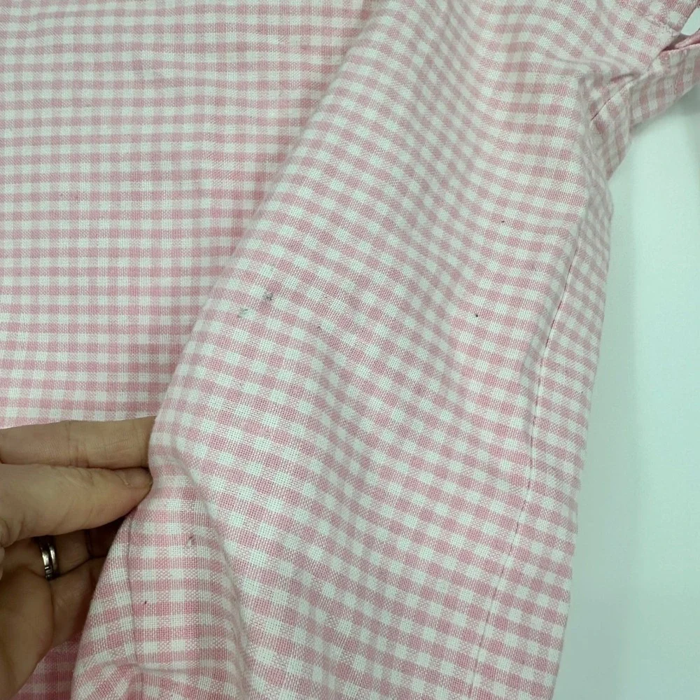 Pottery Barn Pink Gingham Fabric Storage Bag Liner‎ Nursery Large Cottagecore